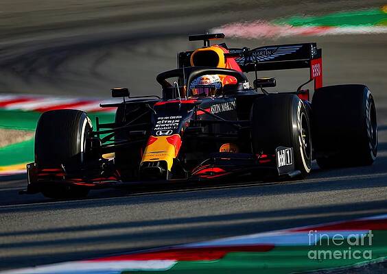 Max Verstappen in the 2020 F1 car from the front by Jake Danielle