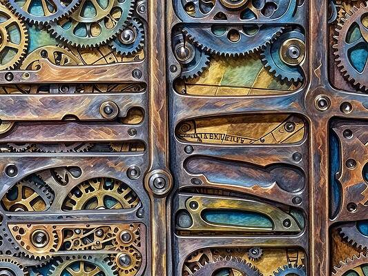 Wall Art - Digital Art - Mechanical Complexity by Eris And AI