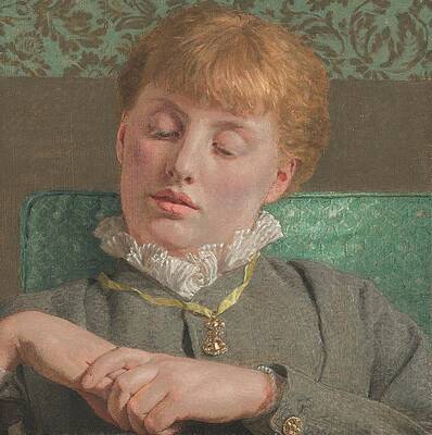Wall Art - Drawing - Meditation art by Albert Joseph Moore English