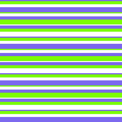 [ Thumbnail: Medium Slate Blue, Green, and White Colored Lines/Stripes Pattern Acrylic Print ]