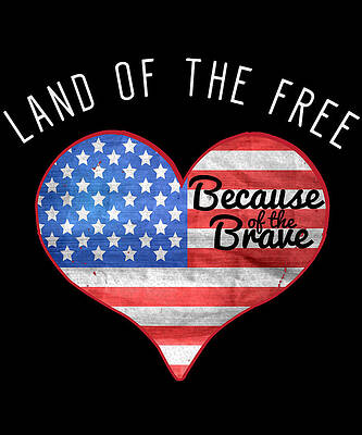 Wall Art - Digital Art - Memorial Day Shirt Land Of The Free by Flippin Sweet Gear