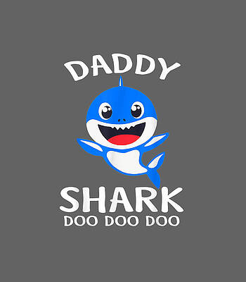  Digital Art - Mens Daddy Shark For Dad Men Funny Fathers Day by Miyled Ruadh