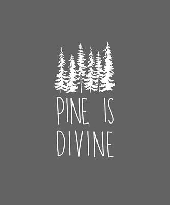 Wall Art - Drawing - Mens Womens Kids Pine Tree Outdoors Nature Lover   by Alicia Cosper