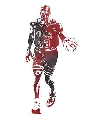 Michael Jordan Chicago Bulls Retro Vintage Jersey Closeup Graphic Design  Mixed Media by Design Turnpike - Fine Art America