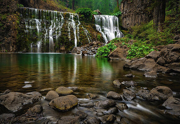 Wall Art - Photograph - Middle McCloud Falls and Pool 2, California by Abbie Matthews