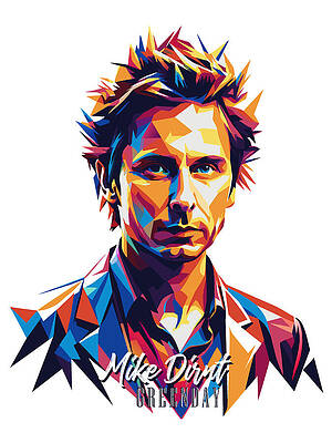 Wall Art - Digital Art - Mike Dirnt, Greenday #2 in WPAP Pop Art by Vector Artnesia
