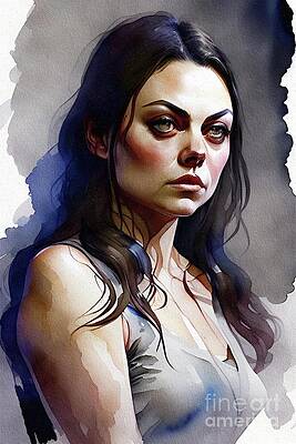 Wall Art - Painting - Mila Kunis, Actress by Esoterica Art Agency