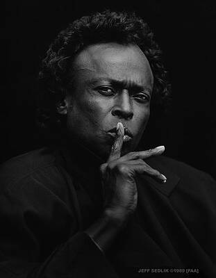 Miles Davis, 1989, by Jeff Sedlik by Jeff Sedlik