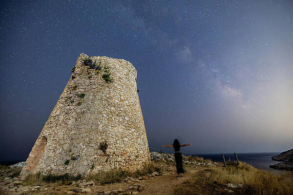Wall Art - Photograph - Milky Way In Torre Minervio, Apulia by Manuel Romano