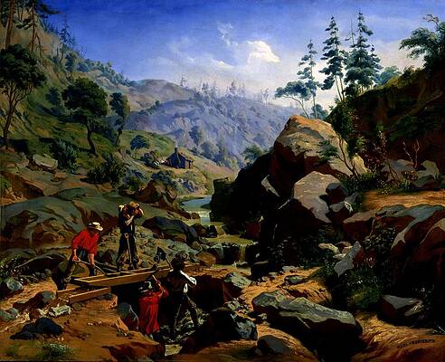 Wall Art - Drawing - Miners In The Sierras  art by Charles Christian Nahl American