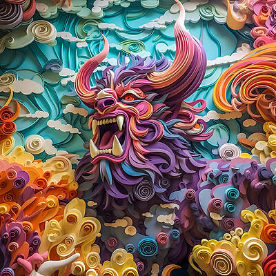 Ai Wall Art featuring the digital art Minotaur Parent by Paul Charles