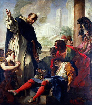 Miracle of Saint Dominic Print by Antonio Balestra