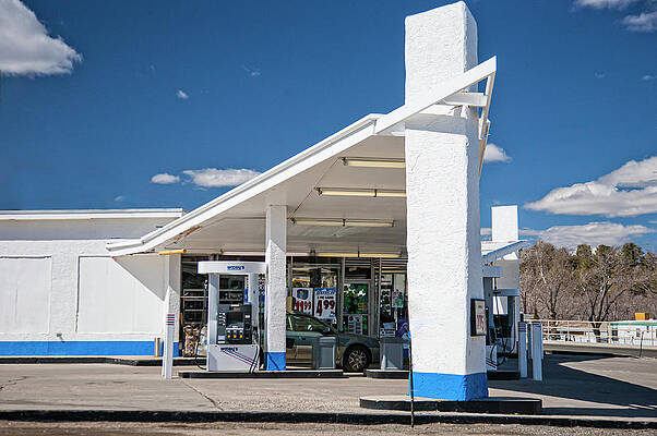 Wall Art - Digital Art - Modern Gas Station in Ft. Lauderdale, Florida by Matthew Bamberg