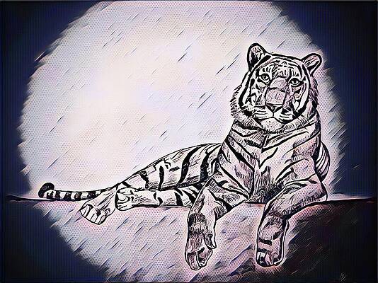 Monochromatic Tigress by Kristin Baker