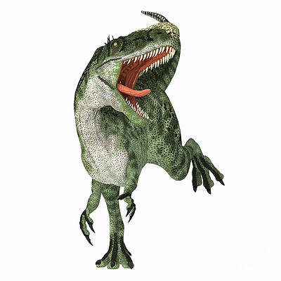 Monolophosaurus Dinosaur Roaring by Corey Ford Monolophosaurus Dinosaur Roaring by Corey Ford