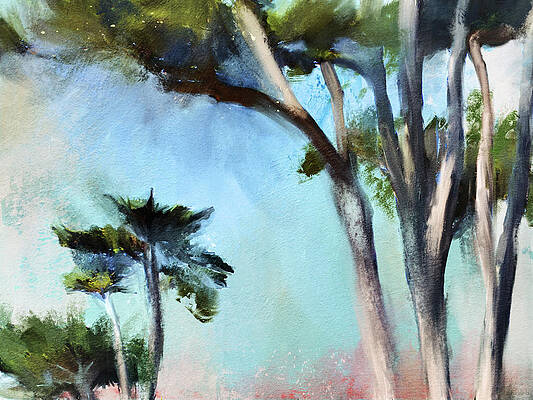 Wall Art - Mixed Media - Monterey Cypress Trees- Art by Linda Woods by Linda Woods
