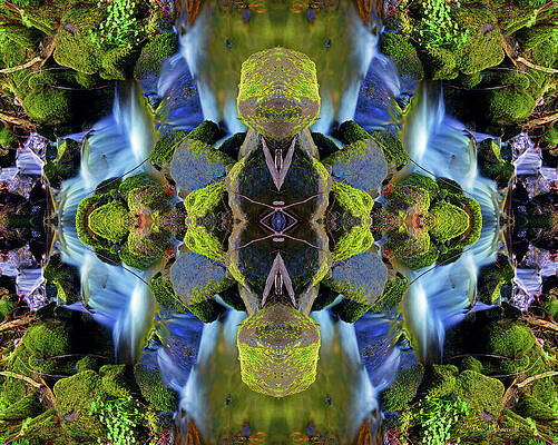 Moon Falls Mirror #3 with Horizontal Flip and Saturated Colors by Ben Upham III Moon Falls Mirror #3 with Horizontal Flip and Saturated Colors by Ben Upham III