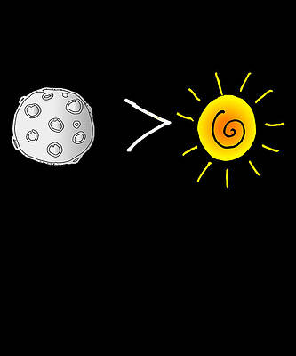 Wall Art - Digital Art - Moon Is Greater Than The Sun Total Solar Eclipse by Flippin Sweet Gear