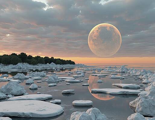 Wall Art - Digital Art - Moon Trouble by Eris And AI