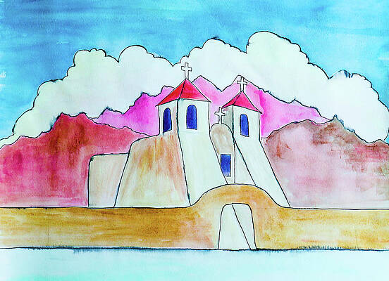 More Taos Church by Ted Clifton More Taos Church by Ted Clifton