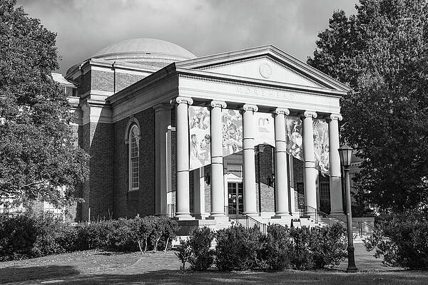 Wall Art - Photograph - Morehead Planetarium at the University of North Carolina at Chapel Hill in black and white by Eldon McGraw