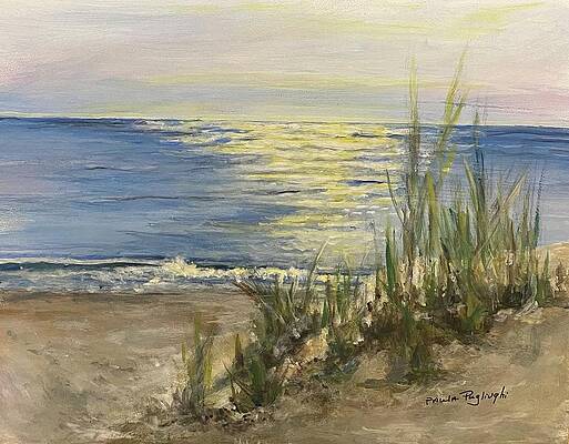 Wall Art - Painting - Morning On The Beach by Paula Pagliughi