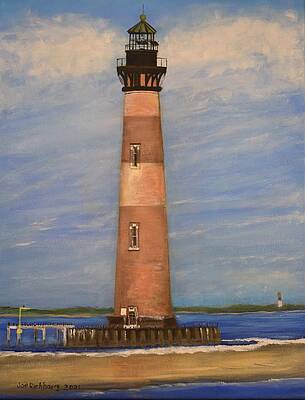 Morris Island Lighthouse - Maritime Watercolors Original Painting