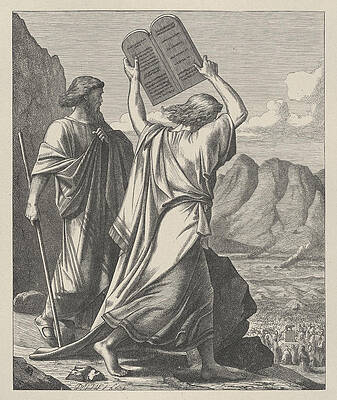  Moses Destroys the Tables Print by After Edward Armitage