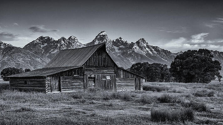 Moulton Barn Black and White by Chris Allington Moulton Barn Black and White by Chris Allington