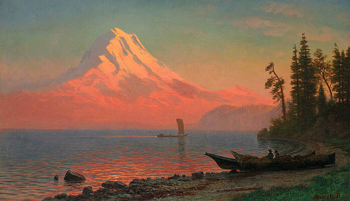 Mount Hood, Oregon Print by Albert Bierstadt