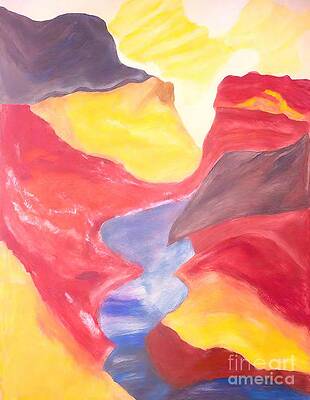 Wall Art - Painting - Mountain Pass Painting background beauty brush close design detailed digital example graphic inspiration macro oil original paint pattern print project real relief shape strokes template texture by N Akkash