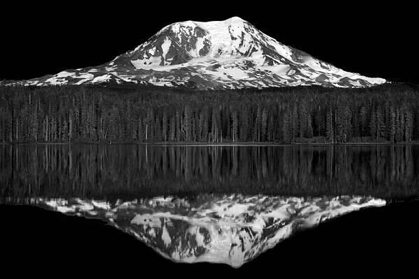 MOUNTAIN REFLECTION IN MONOCHROME by Douglas Taylor MOUNTAIN REFLECTION IN MONOCHROME by Douglas Taylor