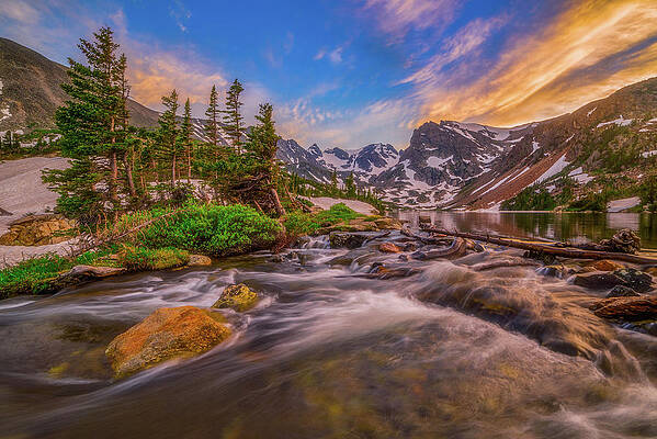 Wall Art - Photograph - Mountain Stream Sunset by Darren White
