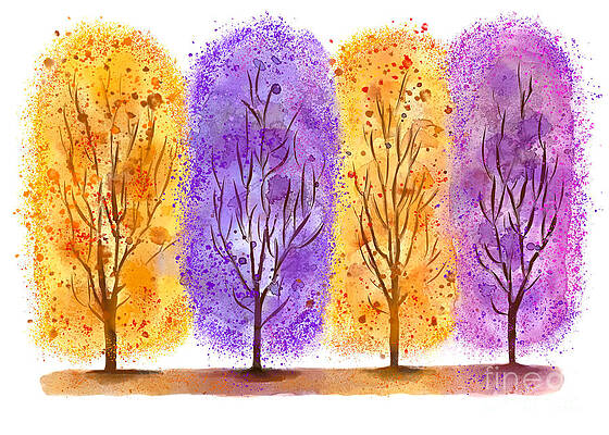 Mystical Trees - Honey by SREERANJINI RAN MY ART
