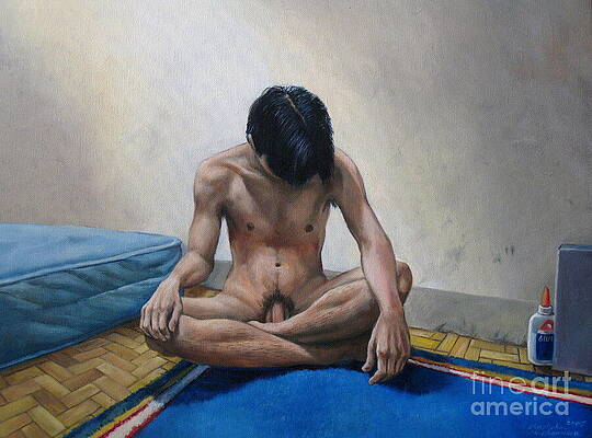 Naked Male Modeling sitting on the floor by Christopher Shellhammer Naked Male Modeling sitting on the floor by Christopher Shellhammer
