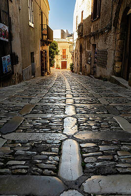 Wall Art - Photograph - Narrow Street in Erice, Sicily by Craig A Walker