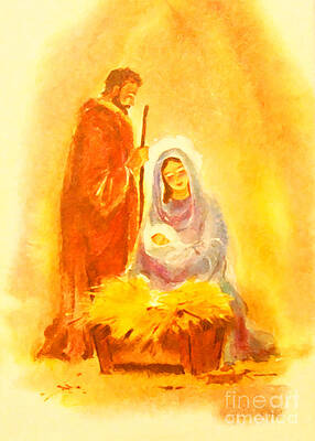 Nativity Scene in Yellow by Munir Alawi Nativity Scene in Yellow by Munir Alawi
