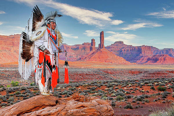 Navajo Fancy Dancer at Valley Of The Gods - 5 by Dan Norris Navajo Fancy Dancer at Valley Of The Gods - 5 by Dan Norris