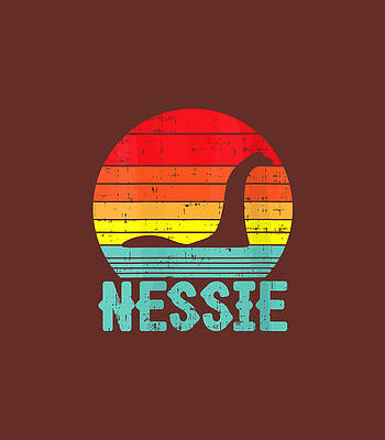  Digital Art - Nessie Loch Ness Monster Retro Nessy Animal Lover Gift by Jeremy Nur