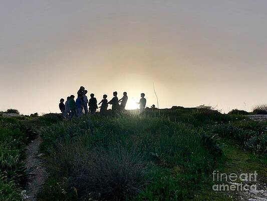 Wall Art - Photograph - Tucking In The Sun, First Station, Jerusalem by Joseph Anthony Quattromini