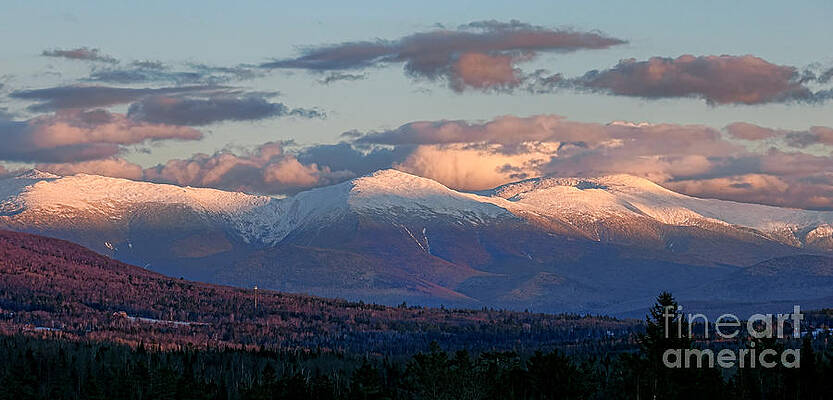 Wall Art - Photograph - New Hampshire Presidential Range at Sunset by Olivier Le Queinec