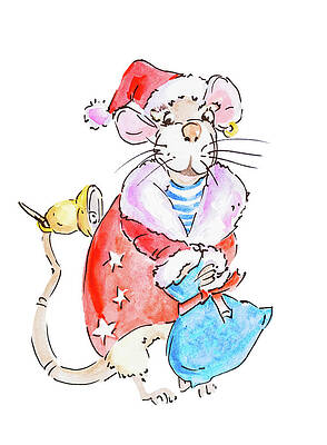 Christmas Mice Drawings - Fine Art America