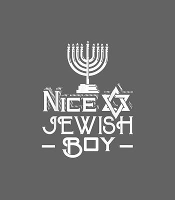 Nice Jewish Boy Funny Chanukah Hanukkah Jewish Holiday by Norrie5Skyla