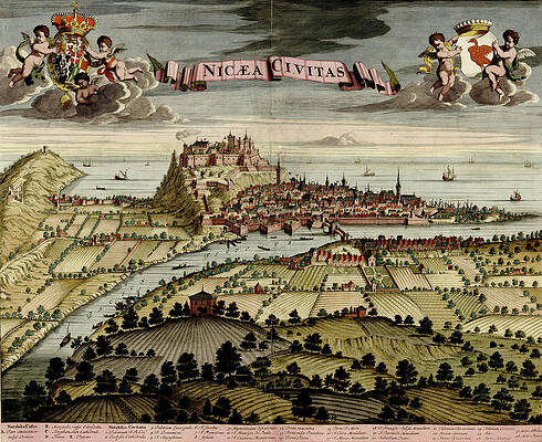 Wall Art - Drawing - Nicea 1700 by Vintage Maps