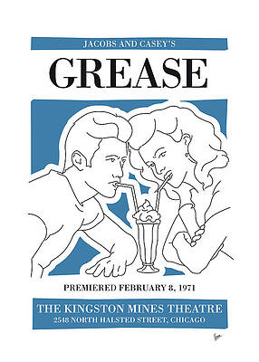 Wall Art - Digital Art - No016 MY Grease musical poster by Chungkong Art
