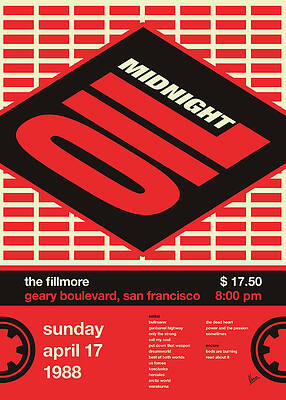 Wall Art - Digital Art - No193 MY Midnight Oil Concert Poster by Chungkong Art