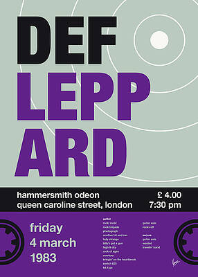 No270 MY Def Leppard Concert Poster by Chungkong Art No270 MY Def Leppard Concert Poster by Chungkong Art