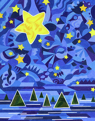 Wall Art - Drawing - Northern Lights by Mary Walchuk