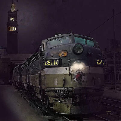 Wall Art - Painting - Northern Pacific Locomotive - Seattle by Glenn Galen