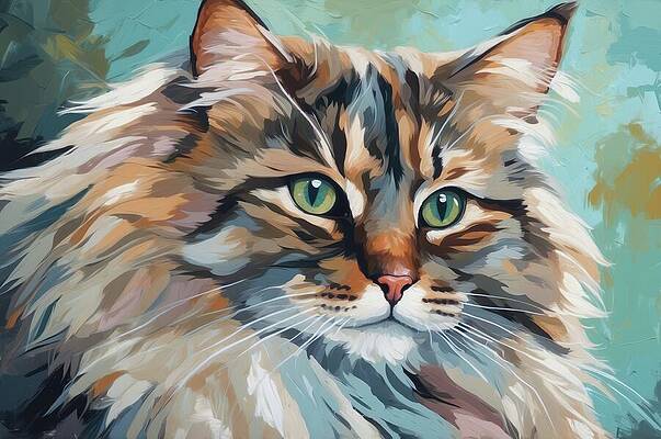 Wall Art - Digital Art - Norwegian Forest Cat - Keeper of the Wilds by Don Northup
